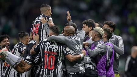 Jogadores do Atlético vibraram muito com os gols no Allianz Parque