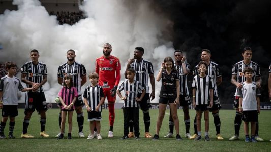 Jogadores do Atlético durante jogo contra Vasco