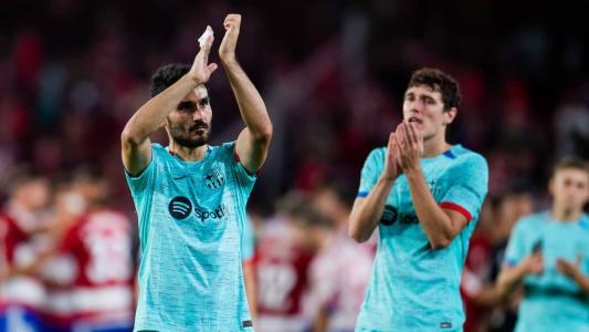 Jogadores do Barcelona após empate pelo Campeonato Espanhol