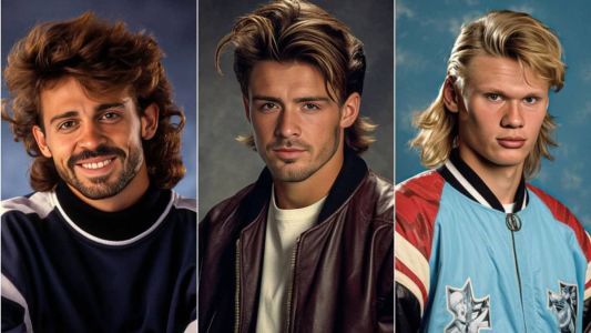 Jogadores do City no estilo dos anos 90