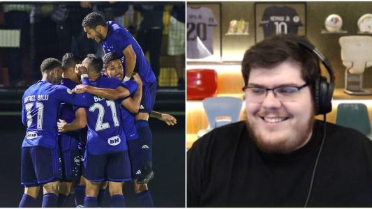 Jogadores do Cruzeiro (esq) e Cazé (dir)