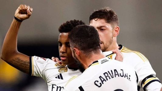 Jogadores do Real Madrid durante partida pela La Liga