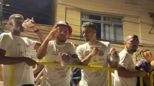 Jogadores festejaram acesso nas ruas de Itabirito