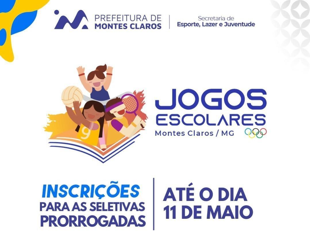 Prazo para inscrição nas seletivas individuais dos Jogos Escolares de Montes Claros é prorrogado