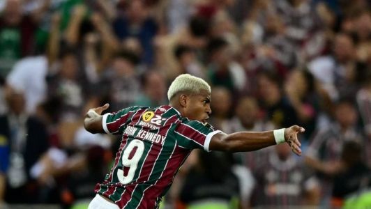 John Kennedy comemora gol que deu o título ao Fluminense na Libertadores
