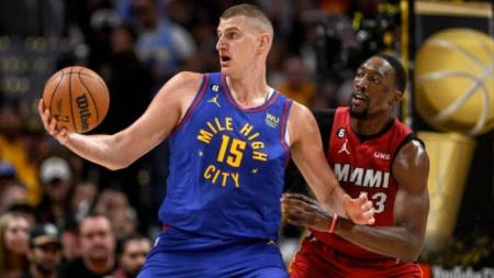 Jokic, do Denver, marcado por Adebayo, do Miami