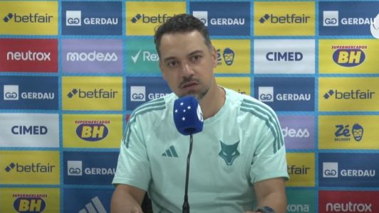 Jonas Urias, técnico do Cruzeiro, após a partida contra o Corinthians neste domingo (7)