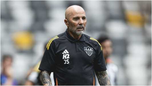 Jorge Sampaoli, do Atlético, durante partida contra o Vasco, na Arena MRV