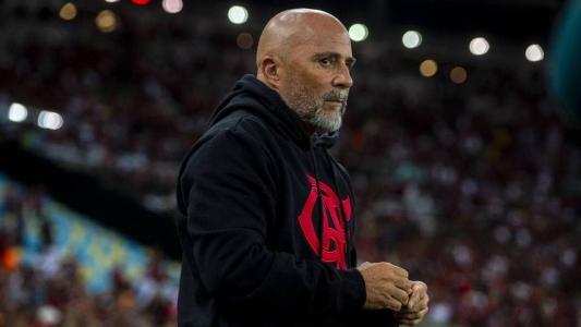 Jorge Sampaoli durante partida do Flamengo no Maracanã