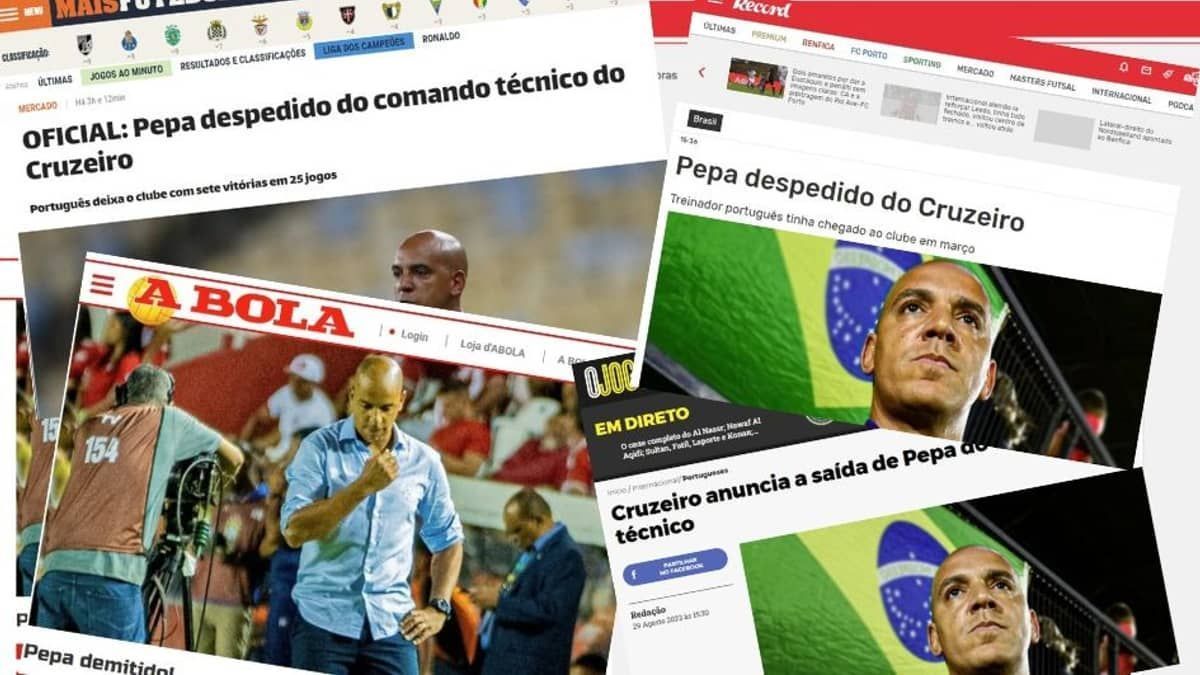 Como a imprensa de Portugal repercutiu a demissão de Pepa no Cruzeiro