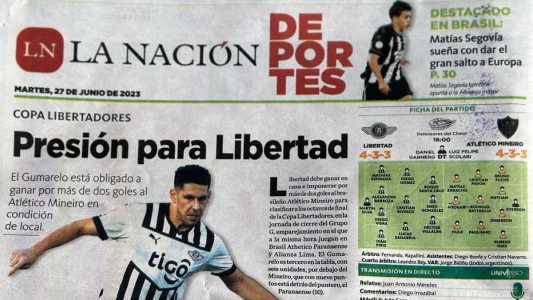 Jornal La Nacion destaca pressão do Libertad em jogo com o Atlético