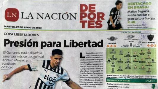 Jornal La Nacion destaca pressão do Libertad em jogo com o Atlético