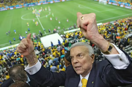 José Maria Marin, ex-presidente da CBF, durante a Copa do Mundo de 2014, no Brasil