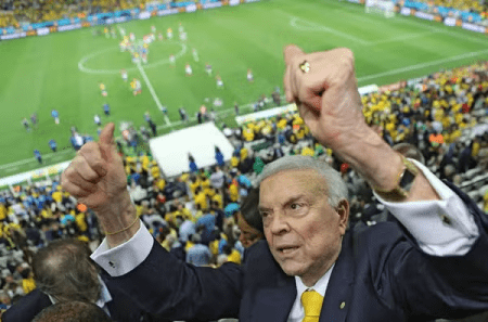 José Maria Marin, ex-presidente da CBF, durante a Copa do Mundo de 2014, no Brasil