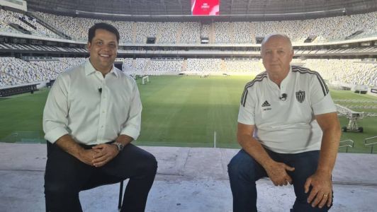 Jovão Vítor Xavier recebe Luiz Felipe Scolari