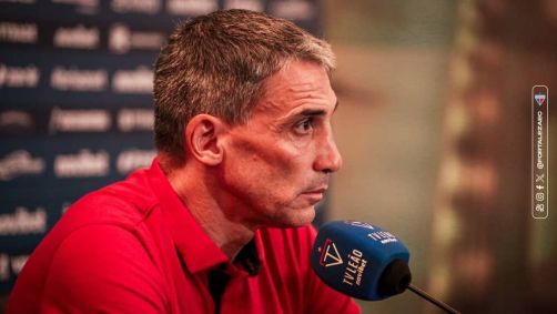 Juan Pablo Vojvoda, técnico do Fortaleza em entrevista coletiva