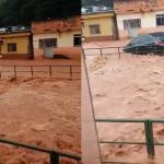 Córrego transborda, ruas alagam e ônibus fica ilhado durante chuva em Juiz de Fora; veja imagens