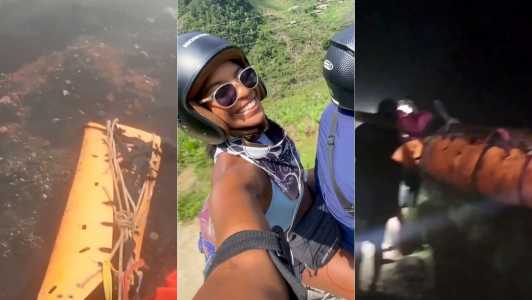 Socorristas e voluntários resgatam corpo de brasileira, Juliana Marins, nesta quarta-feira (25).