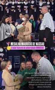Juliana Soares foi homenageada em centro universitário de Natal
