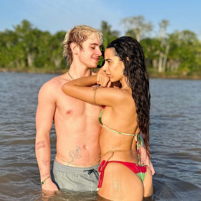 Juliano Floss e Marina Sena