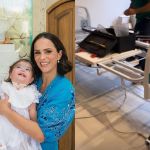 Com doença rara, filha de Juliano Cazarré ganha nova cama hospitalar
