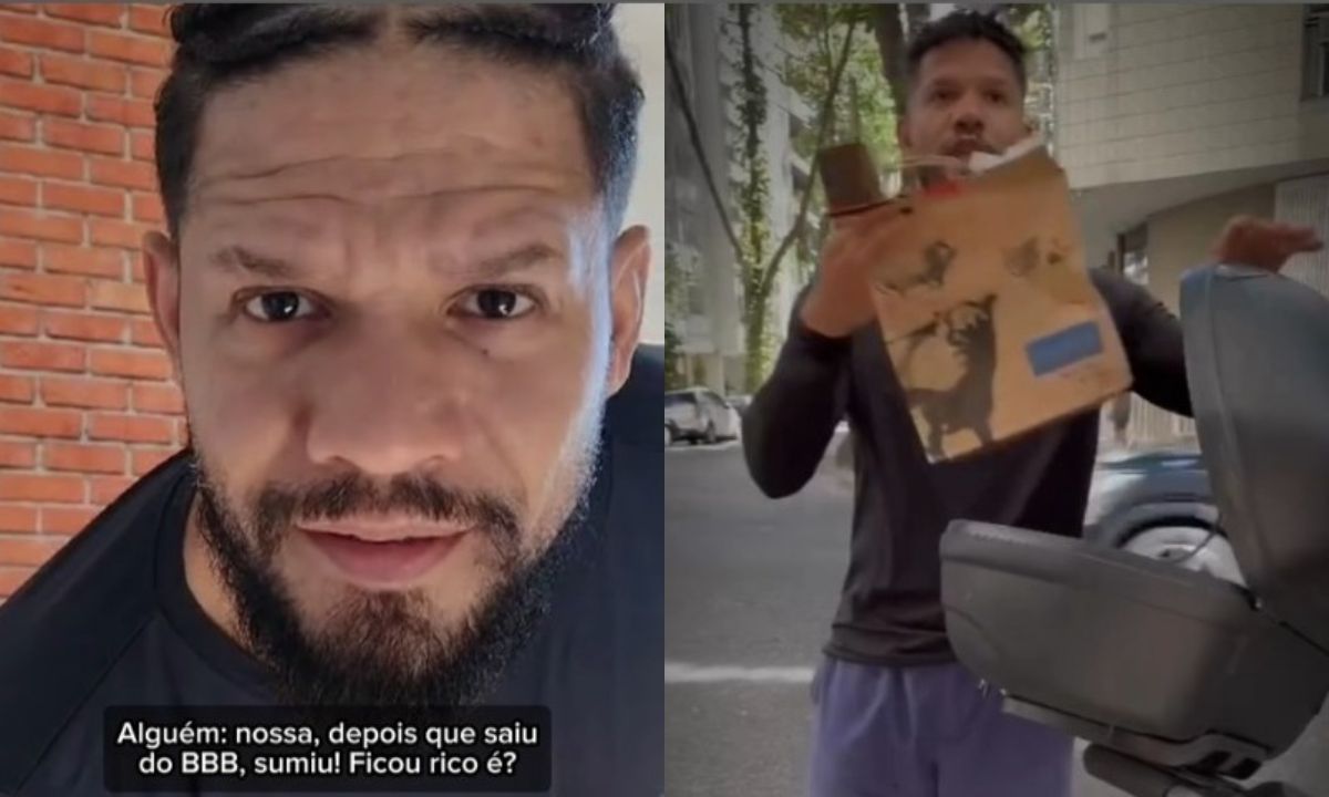 Juninho volta ao trabalho de motoboy após o BBB 24: 'Dias de luta'