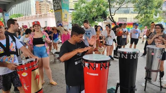 Juventude Bronzeada ensaia no Viaduto Santa Tereza, no Centro de BH