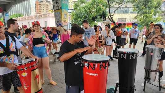 Juventude Bronzeada ensaia no Viaduto Santa Tereza, no Centro de BH