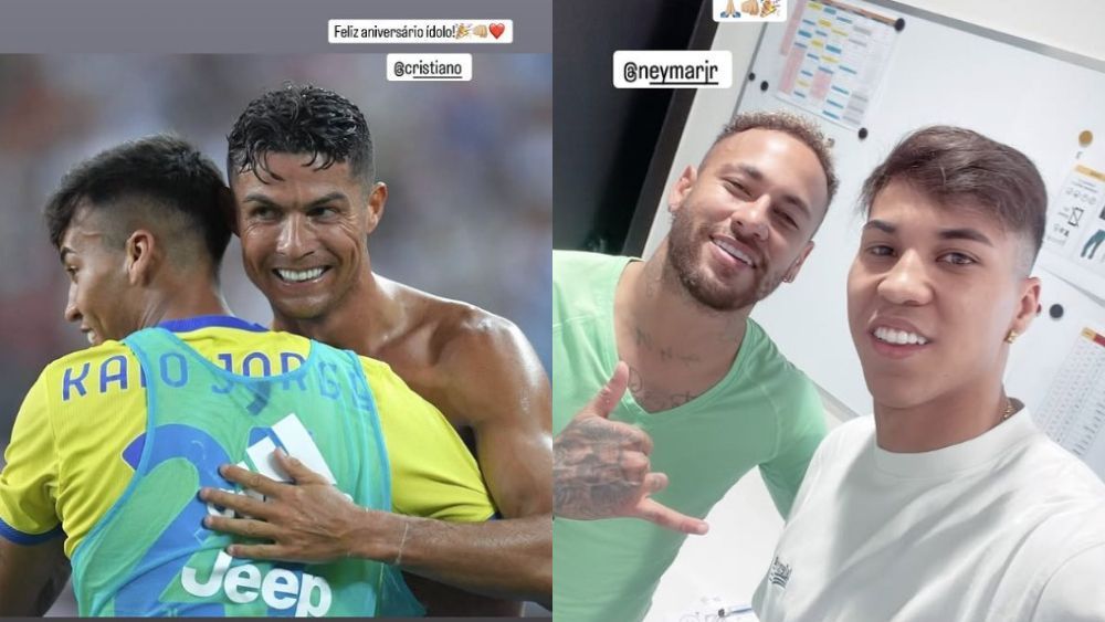 Atacante do Cruzeiro publica fotos e homenageia Cristiano Ronaldo e Neymar