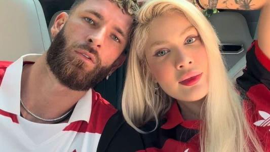 Léo Pereira, zagueiro do Flamengo e a influenciadora Karoline Lima