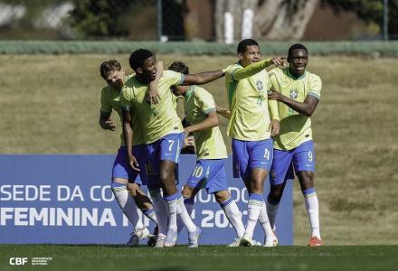 Kauã Prates fez o segundo gol na goleada do Brasil por 5 a 0 em cima do México