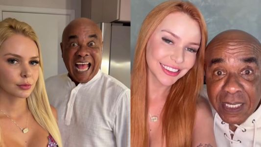 Kid Bengala e Flávia Barone