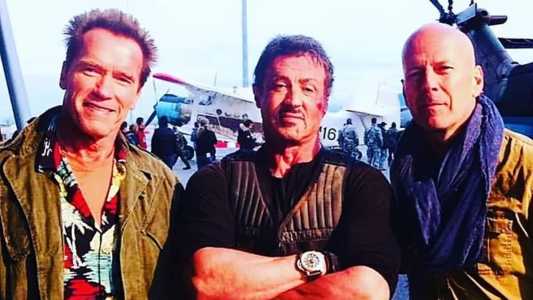 Arnold Schwarzenegger, Sylvester Stallone e Bruce Willis