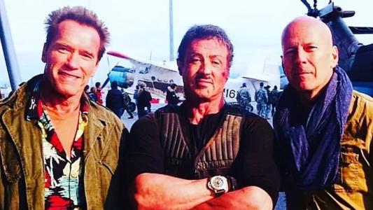 Arnold Schwarzenegger, Sylvester Stallone e Bruce Willis
