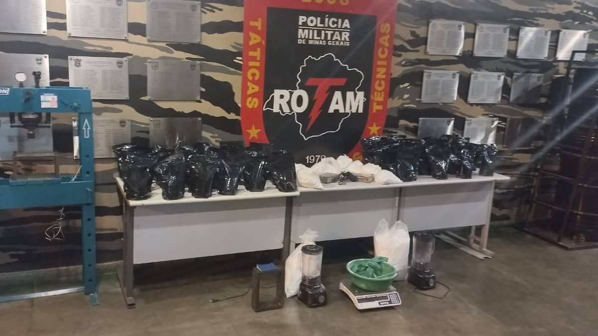PM encontra laboratório de produção de cocaína na região do Barreiro e apreende mais de R$ 1 milhão da droga