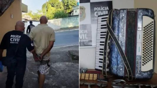 Ladrão de Sanfona foi preso em setembro pela Polícia Civil