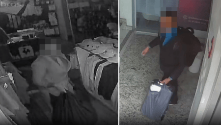 Fotos mostram 'ladrão de terno' invadindo Loja do Galo e salão em Belo Horizonte