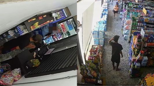 Fotos mostram suspeito durante tentativa de roubo na Grande BH