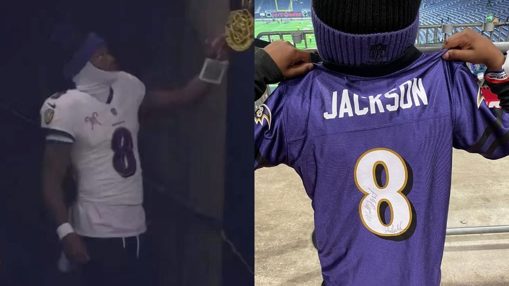 Filho de destaque do Flamengo ganha presente de estrela da NFL em jogo