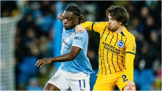 Lance da partida entre Manchester City e Brighton