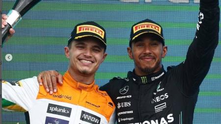 Lando Norris e Lewis Hamilton