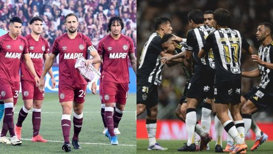 Jogadores de Lanús e Atlético, finalistas da Copa Sul-Americana de 2025