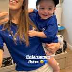 Esposa e filho de Larcamón vestem camisa do Cruzeiro antes de clássico com Atlético