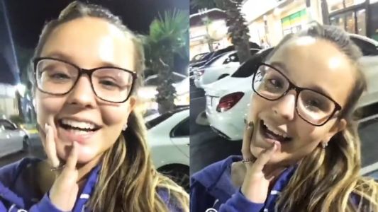 Larissa gravou vídeos à época para mostrar que estava 'tudo bem' com seu sorriso