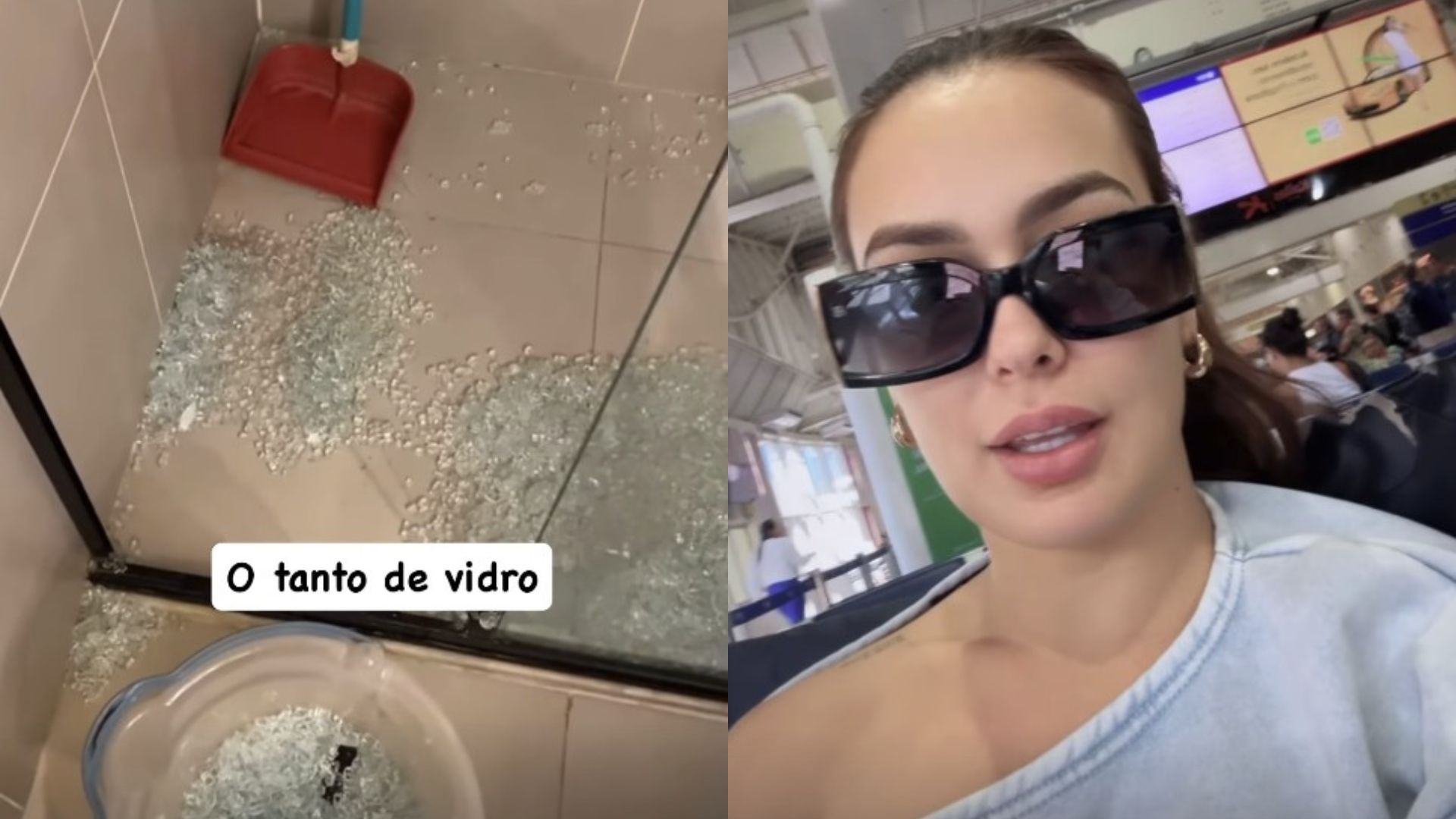 Box estoura e ex-BBB Larissa Santos sofre acidente no banheiro de casa