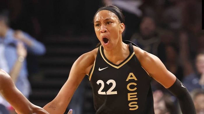 Las Vegas Aces, da ala A'ja Wilson, é o atual campeão e está nas semis da WNBA
