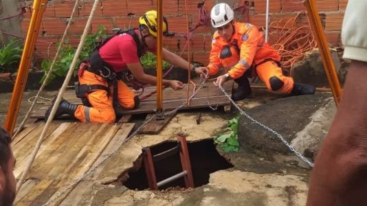Lateral da cisterna desmoronou no momento em que a mulher passava ao lado