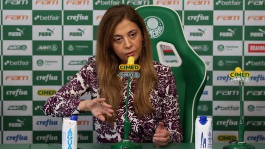 Leila Pereira, em entrevista coletiva
