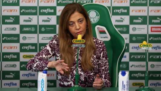 Leila Pereira, em entrevista coletiva