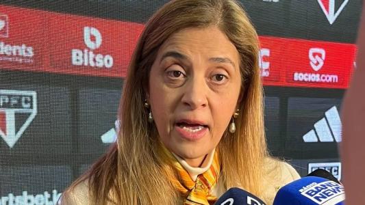 Leila Pereira falou sobre decisão de não ter zona mista e coletiva do Palmeiras em clássico na Copa do Brasil